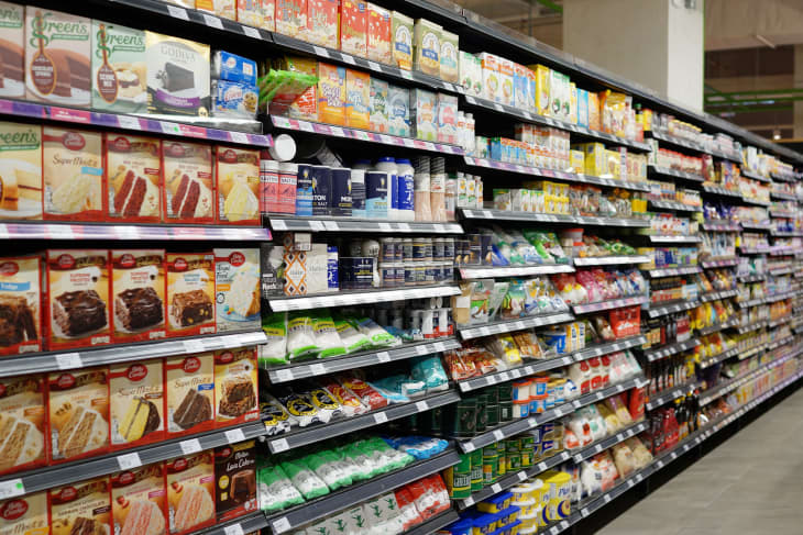 Various brands of baking ingredients on store shelf in Village Grocer Store. Village Grocer is the coolest fresh premium supermarket in Malaysia.