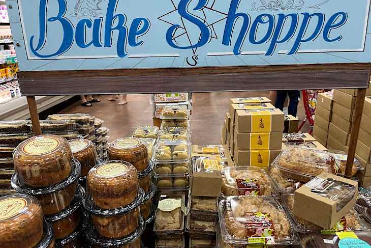 The goodies on display in the Trader Joe's Bake Shop.