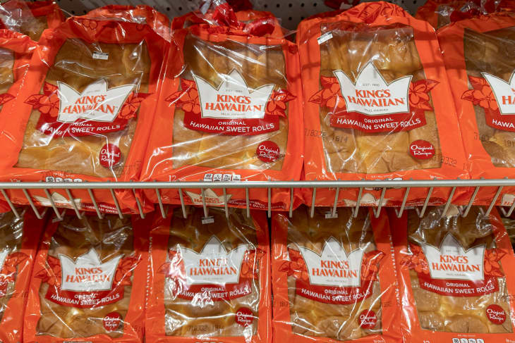 Dunn Loring, Virginia - November 22, 2023: Kings Hawaiian sweet rolls and buns for sale at a grocery store