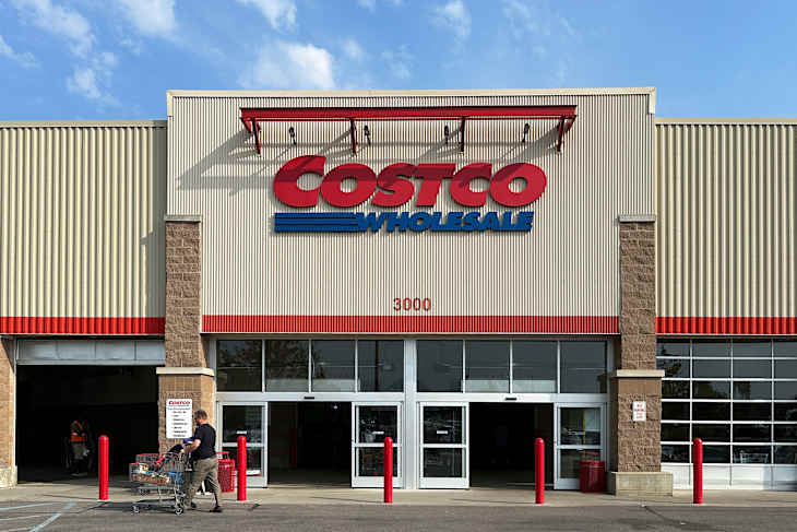 Novi, Michigan, USA - Aug 30, 2024 : Costco Wholesale Store front entrance. Costco Wholesale is an American multinational corporation which operates a chain of membership only big box retail store.