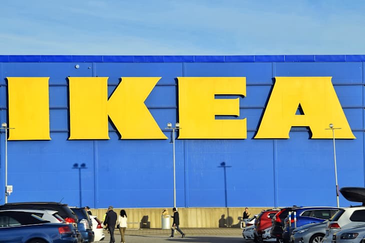 October 12, 2025 Gothenburg, Sweden. Ikea store sign.