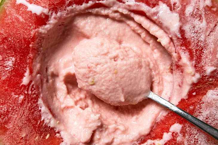 Watermelon ice cream.