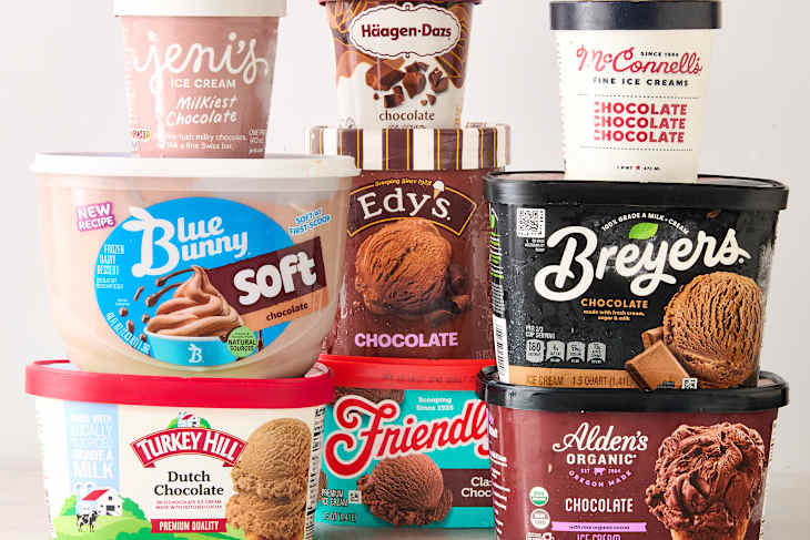 chocolate ice cream containers