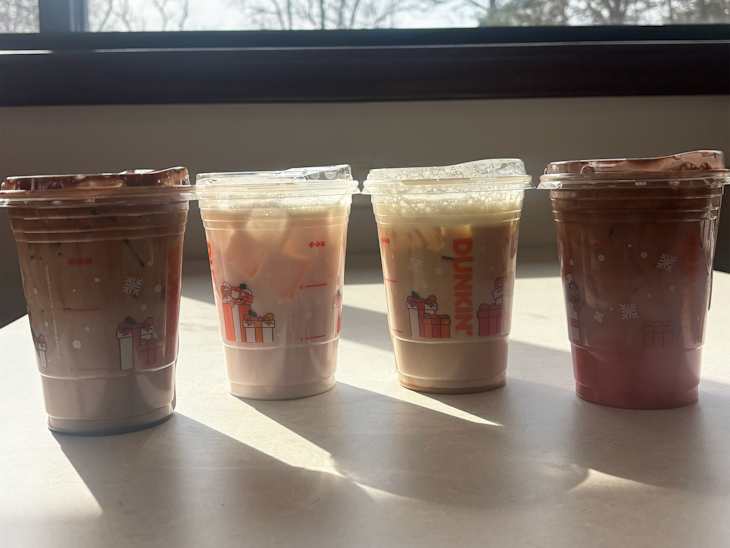 Dunkin V-Day drink line-up.