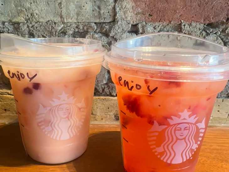 Mango Dream and Mango Strawberry Refresher