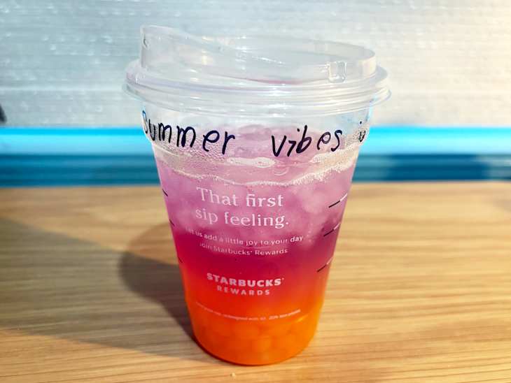 Tropical Butterfly Refresher from the Starbucks summer menu.