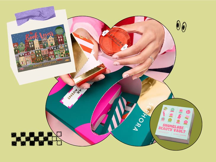 3 advent calendars on a design background