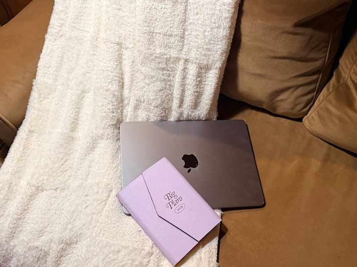 Snuggle Sac Checkered Throw Blanket Faux Fur Microfiber
