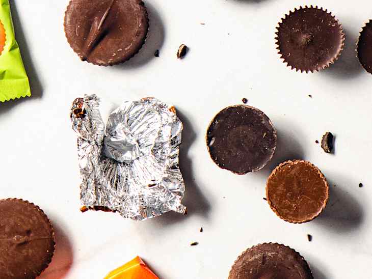 nut butter cups on table