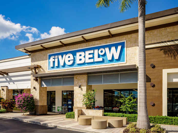 Davie, FL, USA - January 12, 2023: Photo of shops and restaurants at Tower Shops outdoor mall Davie Florida