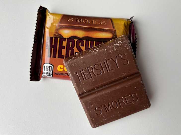 HERSHEY'S Milk Chocolate with Caramel Candy Bar.