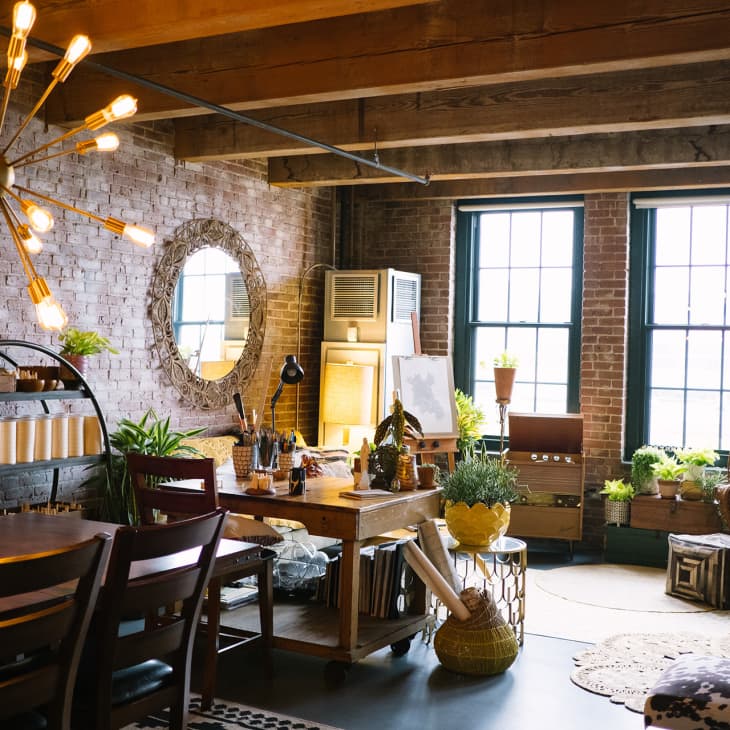 Brick Industrial Artist Loft Tour Photos