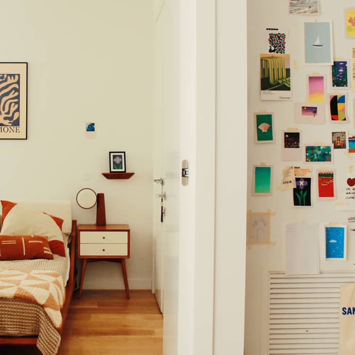View of bedroom through doorframe