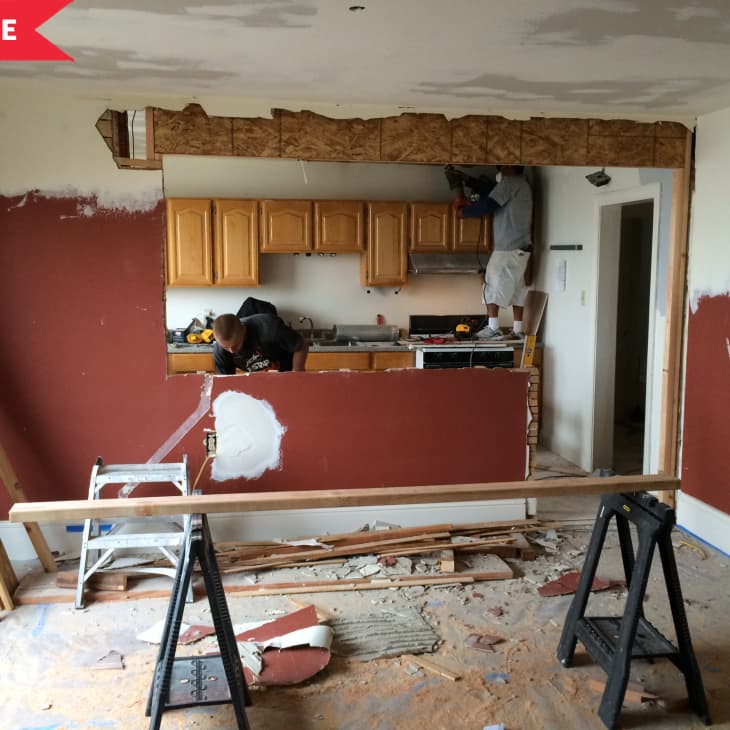 Before: Kitchen under construction