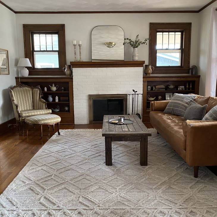 Living room in Craftsman-style home