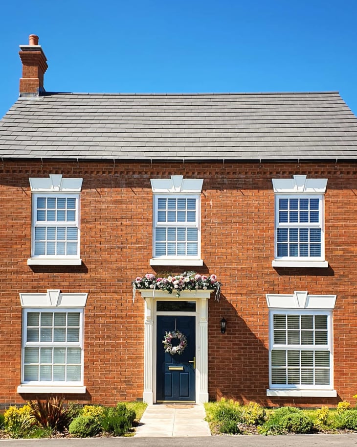 Brick colonial-style house