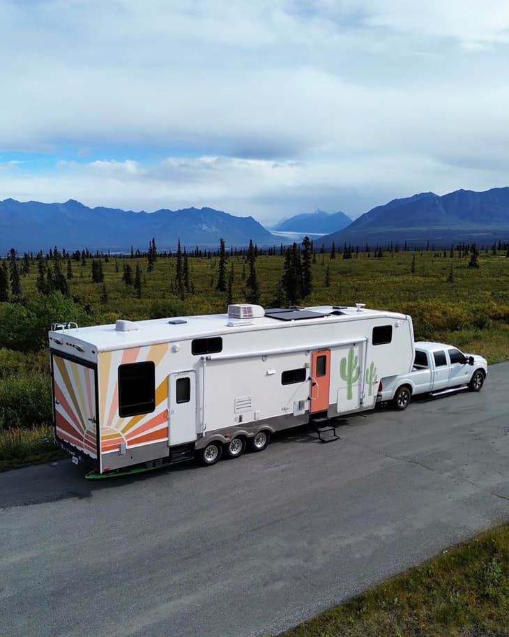 Painted exterior of RV home.