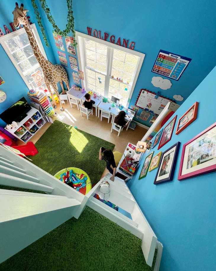 View from loft of children's room.