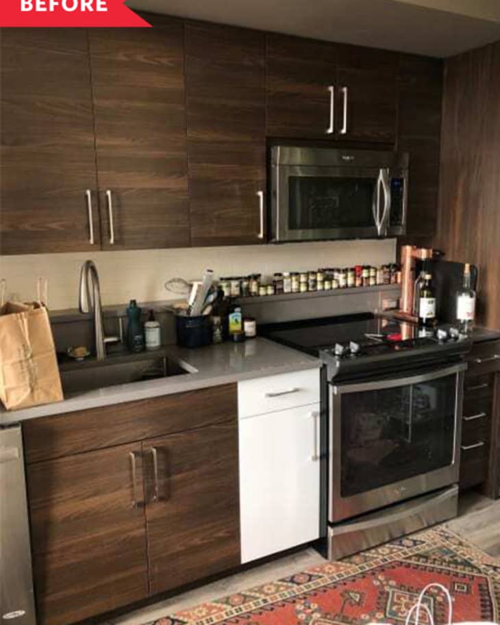 DC kitchen with brown cabinets