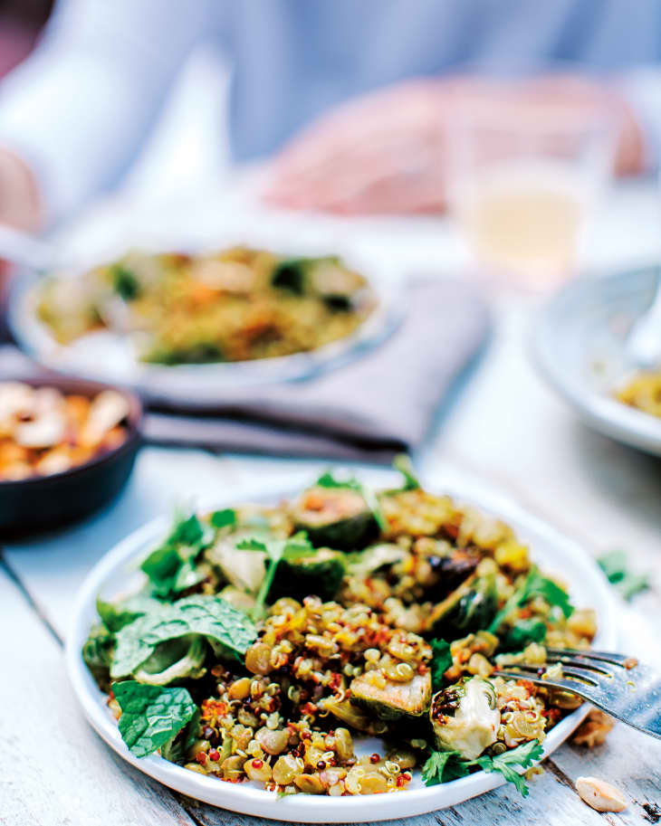 Recipe Honey Roasted Sprouts with LentilsQuinoa Pilaf The Kitchn