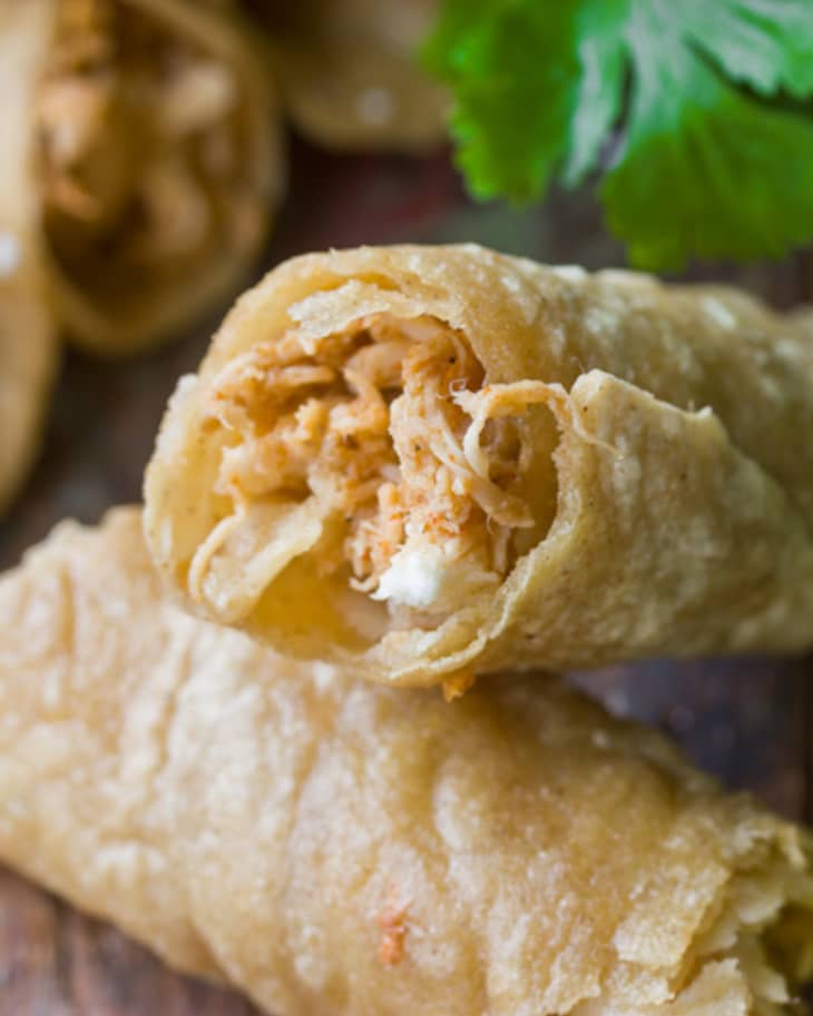 Recipe Spicy Chicken Flautas with Lime Sour Cream The Kitchn