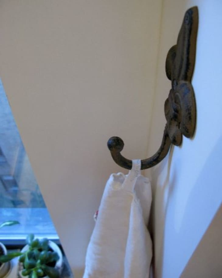 Kitchen store towel hooks