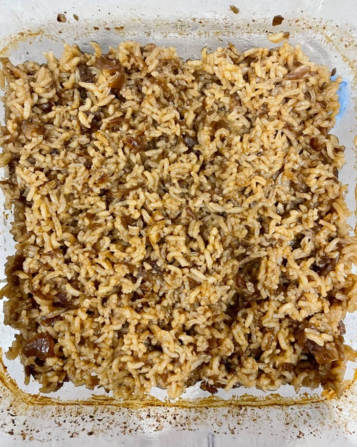 Brown rice casserole finished.