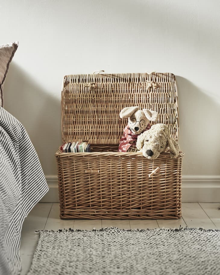 Blush Pink Y-Weave Storage Basket, Extra Small