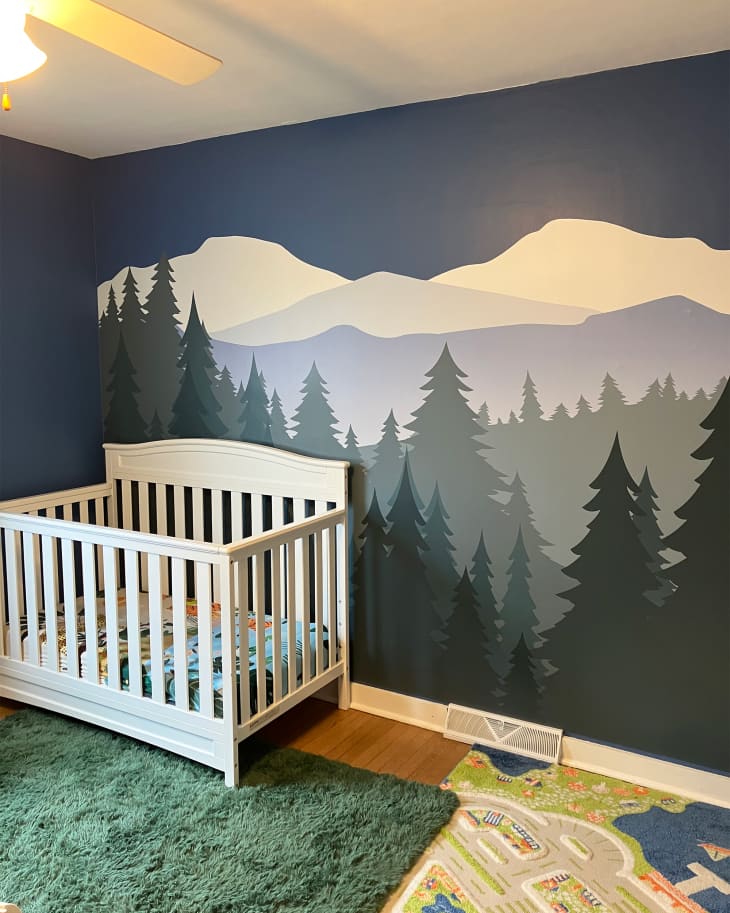 Mountain wall shop decal nursery