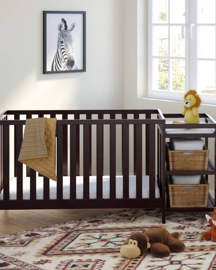 Baby crib with changing table attached clearance