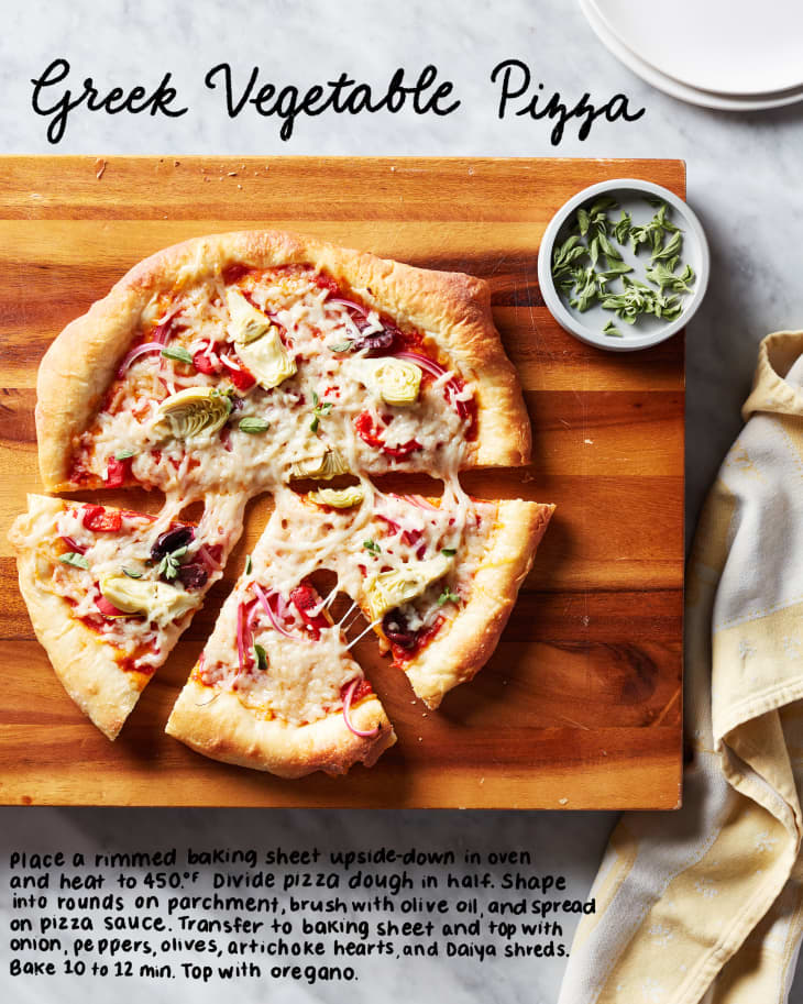 Greek Vegetable Pizzas Recipe The Kitchn
