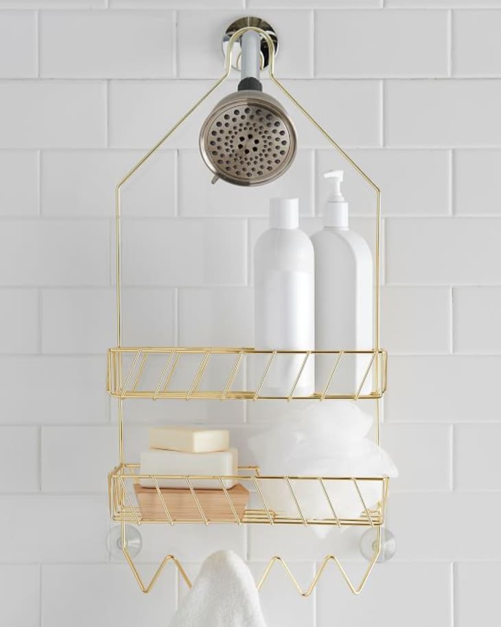 Gold shower caddy shop