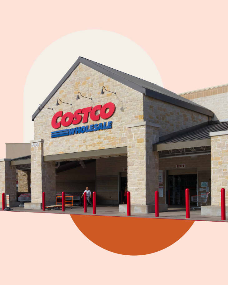 Costco storefront with graphic shapes