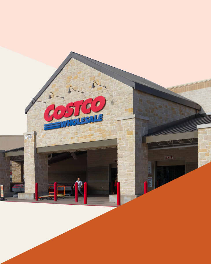Costco storefront with graphic shapes