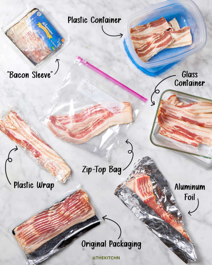 different types of bacon storage