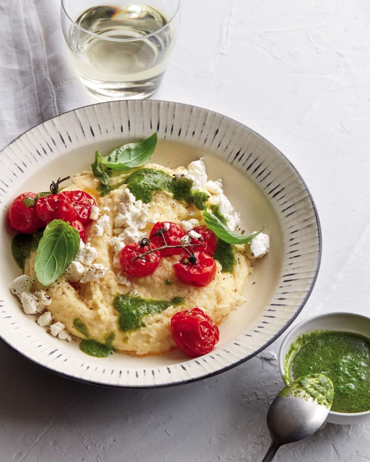 goat cheese polenta with cherry tomatoes