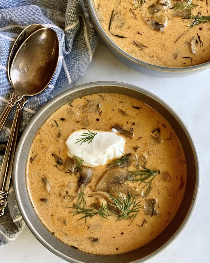 Hungarian Mushroom Soup with Fresh Dill - Eating European