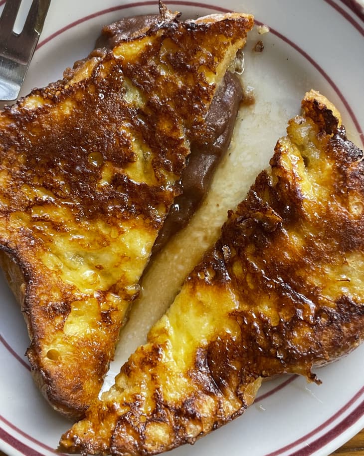Red Bean French Toast on a plate.