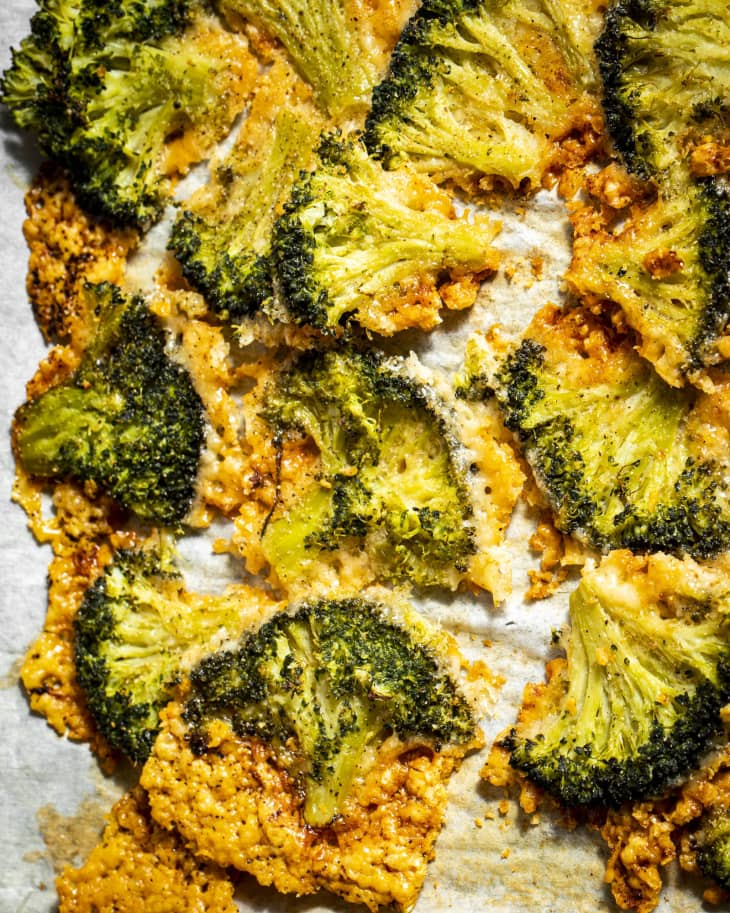 Crispy Parmesan Broccoli Chips