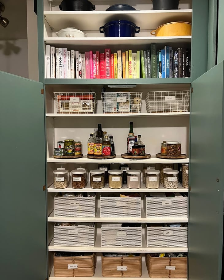 Color coded pantry.