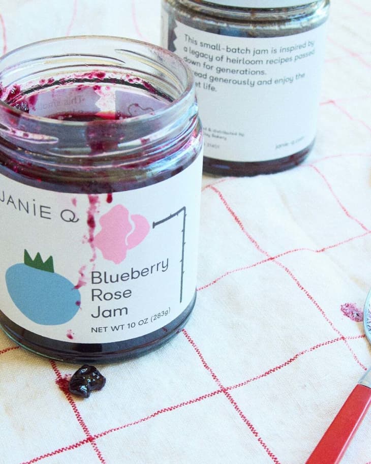 jar of Janie Q blueberry rose jam