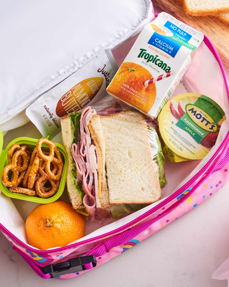 Child's lunchbox prepared for back to school