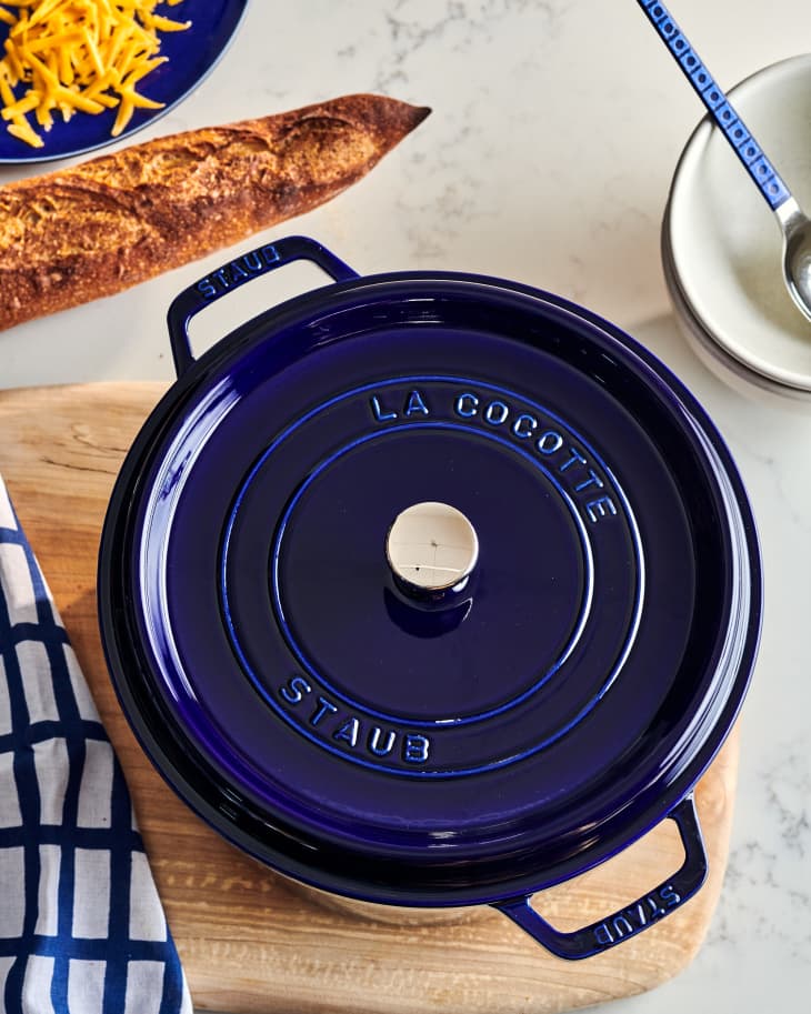 Staub Cast Iron 7 qt Oval Cocotte - Dark Blue