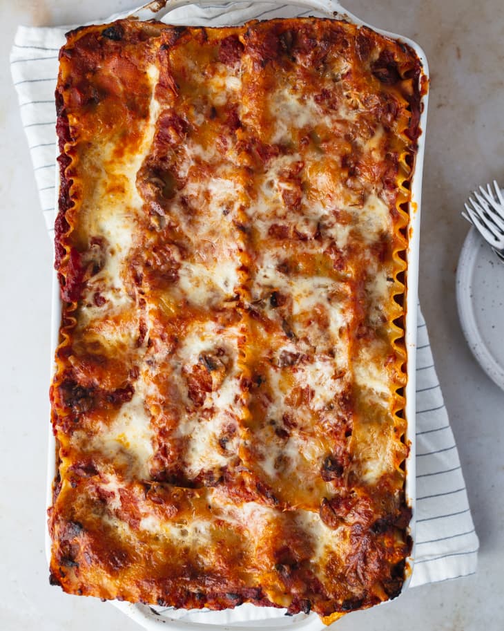 Lasagna in a pan