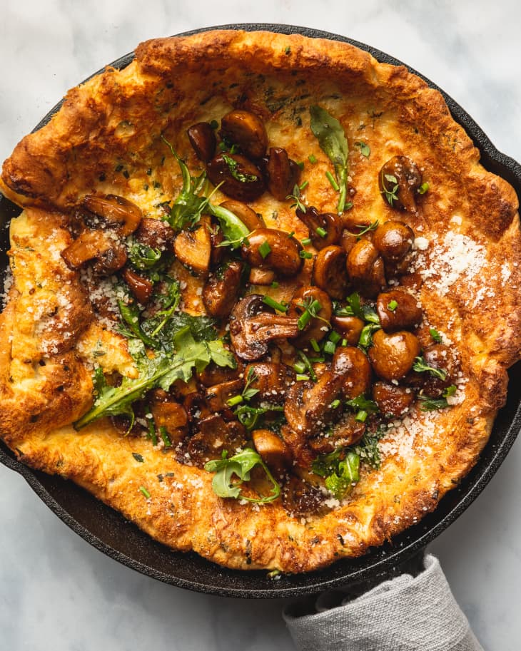 Savory Dutch Baby Dutch Oven Camping Recipe {Easy Breakfast}