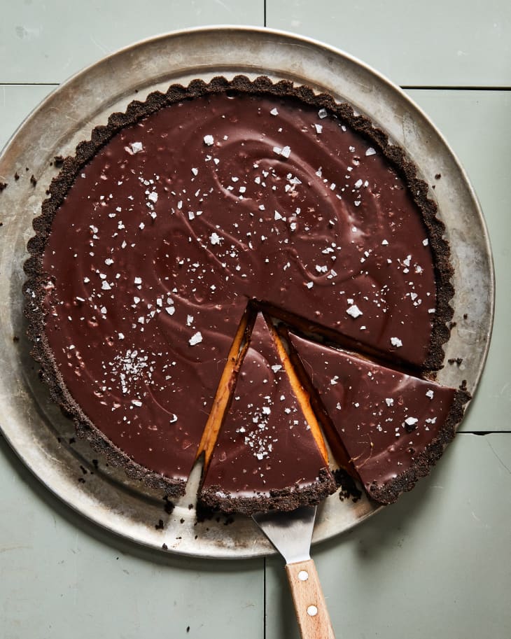 no bake chocolate caramel tart