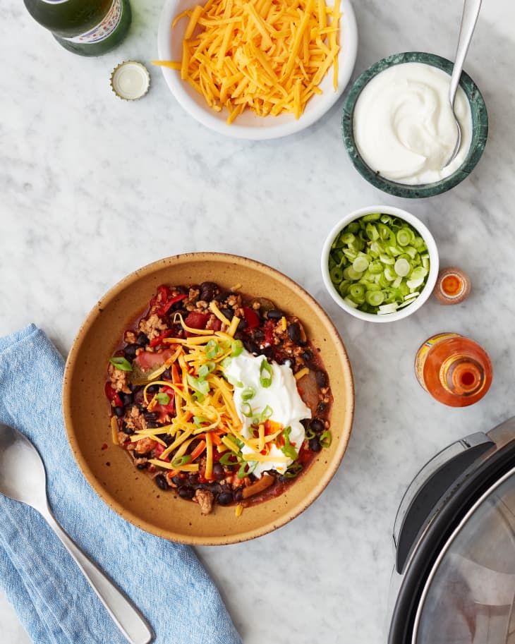 Slow Cooker Turkey Chili (Easy & Healthy!) - Little Sunny Kitchen