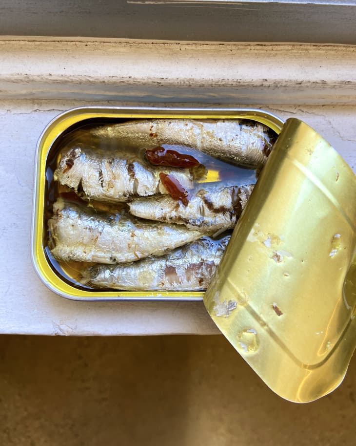 open can of sardines