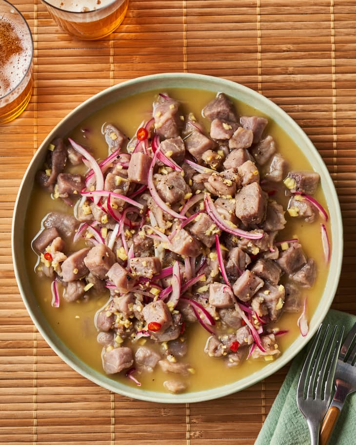 kinilaw in a bowl served