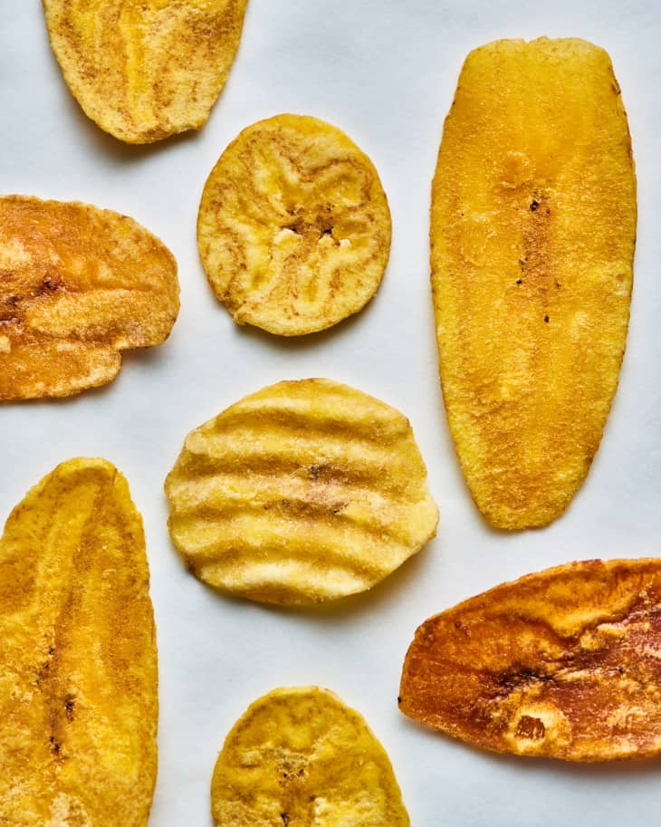 plantain chips arranged artfully